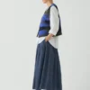 Gilet en laine tricoté patchwork