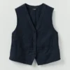 Gilet en toile de coton et lin