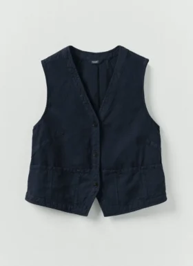 Gilet en toile de coton et lin