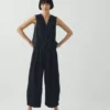 Gilet en toile de coton et lin
