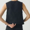 Gilet en toile de coton et lin