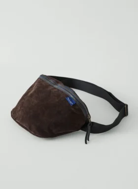 Grand sac à bandoulière en daim Bleu De Chauffe