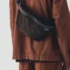 Grand sac à bandoulière en daim Bleu De Chauffe