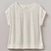 Haut en gaze de coton froissé