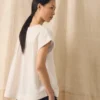 Haut en gaze de coton froissé
