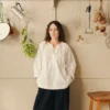 Haut en popeline de coton Crockery Edge