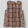 Haut imprimé à rayures patchwork