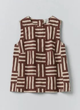 Haut imprimé à rayures patchwork