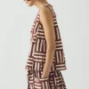 Haut imprimé à rayures patchwork
