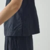 Haut sans manches teint en pièce à empiècements