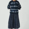 Haut tricoté shibori teint à la main