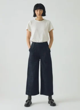 Jeans Annie en denim biologique avec boutons sur le côté