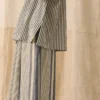Jupe-culotte en lin à rayures