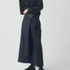Jupe-culotte plissée en denim