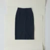 Jupe droite en denim indigo