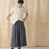 Jupe en coton froissé