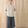 Jupe en coton froissé