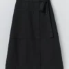Jupe-tablier en toile de coton