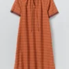 Kaftan en coton à carreaux Bistrot