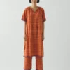 Kaftan en coton à carreaux Bistrot