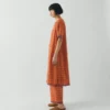 Kaftan en coton à carreaux Bistrot