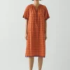 Kaftan en coton à carreaux Bistrot