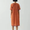 Kaftan en coton à carreaux Bistrot