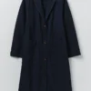 Manteau en denim japonais à épaules tombantes
