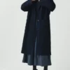 Manteau en denim japonais à épaules tombantes