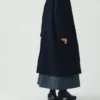 Manteau en denim japonais à épaules tombantes