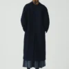 Manteau en denim japonais à épaules tombantes