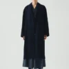 Manteau en denim japonais à épaules tombantes