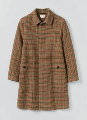 Manteau en laine à carreaux vifs