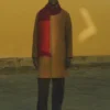 Manteau en laine à carreaux vifs