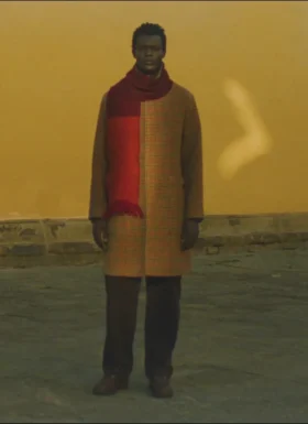 Manteau en laine à carreaux vifs