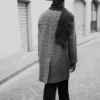Manteau en laine à carreaux vifs