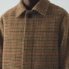 Manteau en laine à carreaux vifs
