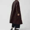 Manteau raglan en coton ciré Frankie