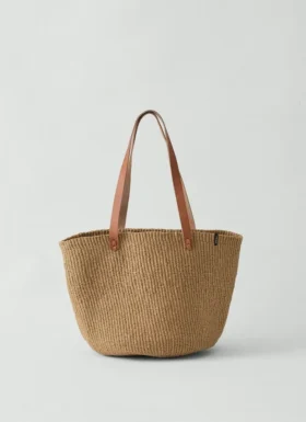 Mifuko Sac panier en papier tressé