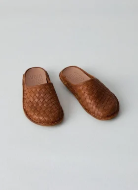 Mules en cuir tressé Vibae Roma