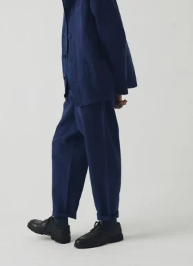Pantalon Alfie teint en pièce à motif chevrons