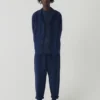 Pantalon Alfie teint en pièce à motif chevrons