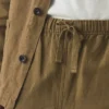Pantalon Alfie teint en pièce à motif chevrons