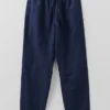 Pantalon Alfie teint en pièce à motif chevrons