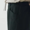Pantalon Alix en coton et lin à micro-motif pied-de-poule