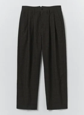 Pantalon Bill Sketch Check en coton et laine