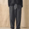 Pantalon de détente en coton et chanvre brossé