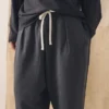 Pantalon de détente en coton et chanvre brossé