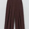 Pantalon de pêcheur en coton rayé