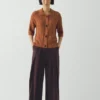 Pantalon de pêcheur en coton rayé